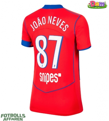 Paris Saint-Germain Joao Neves #87 Tredje Tröja Kvinnor 2025-26 Kortärmad
